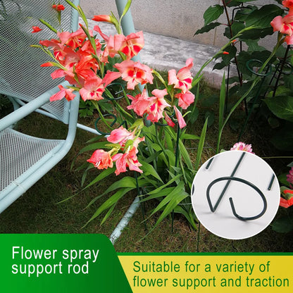 4 PCS Plant Support Stake,Garden Flower Support Stake Steel Single Pole Support Stake Plant Cage Support Ring