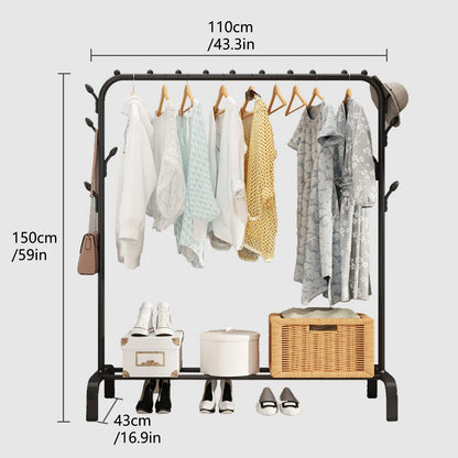 Floor standing clothes rack, single pole clothes drying rack, simple clothes drying pole, clothes rack