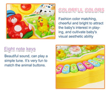 Load image into Gallery viewer, Kids Cartoon Piano Keyboard Game with Animal Sounds Flashing Light Music Baby Instrument Music Toys Educational Toys Kids Gifts
