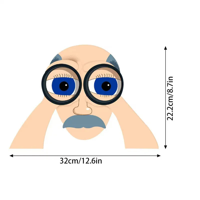 Garden Fence Decoration for Meddlesome Elderly People and Ladies in the Garden Courtyard Garden Decoration Outdoor Fence Poster