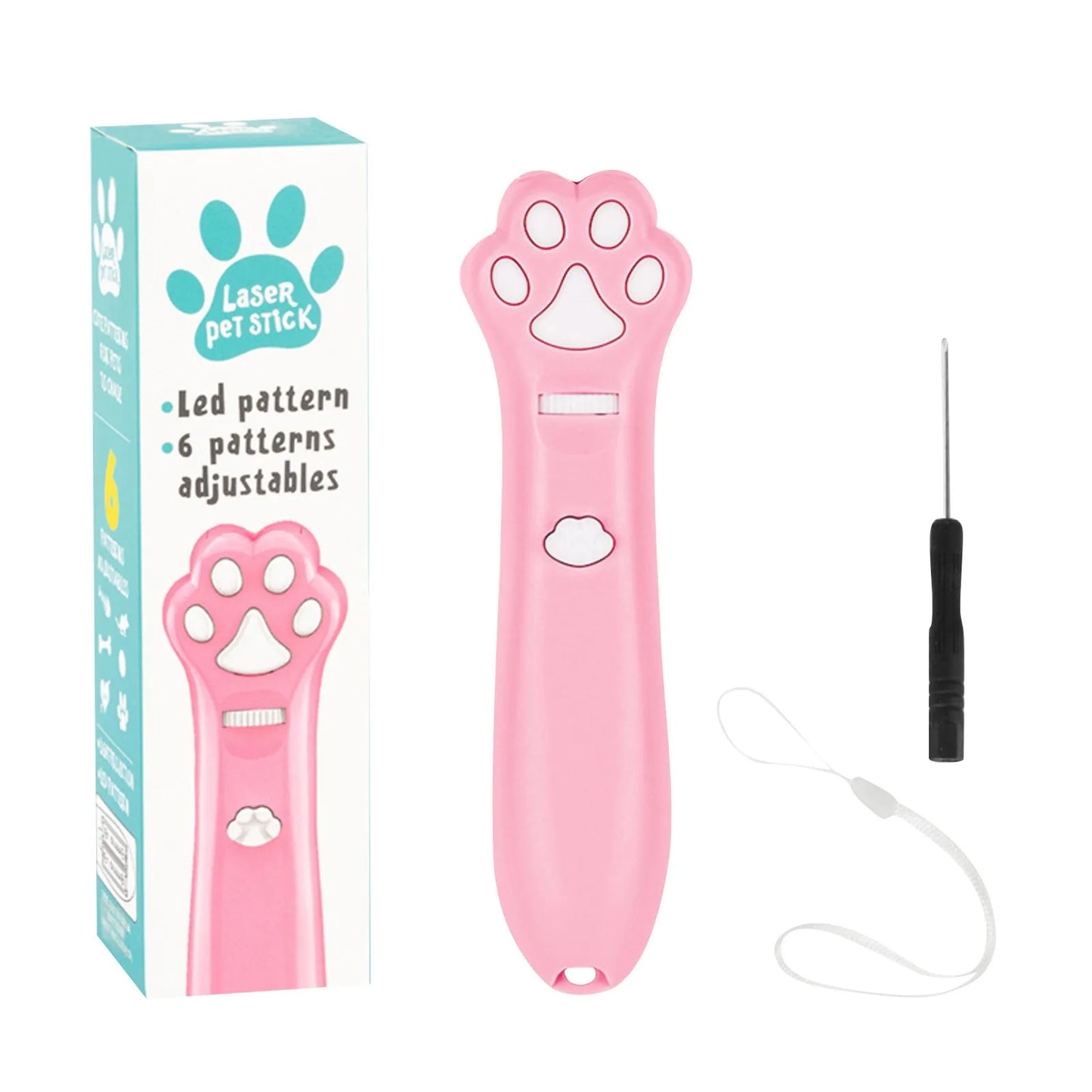 Laser Cat Teasing Stick 5 Modes + Red Dot Led Light Pointer Indoor Interactive Projection Toys Dog Kitten Pet Accessories