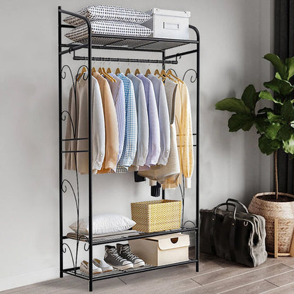 Heavy Duty Clothes Rack Coat Stand Hanger Garment Organiser Closet Storage Metal Shelves Strong Load Capacity
