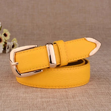 Load image into Gallery viewer, Women&#39;s Trousers Belt  Leather Trend White Belt Fashion High Quality Trouser Belts Solid Vintage Pin Buckle Ladies Strap LB2146-
