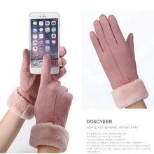 Load image into Gallery viewer, Women Winter Thick Plush Gloves Fashion Warm Suede Outdoor Guantes Lady Touchscreen Driving Gloves Sports Cycling Mittens
