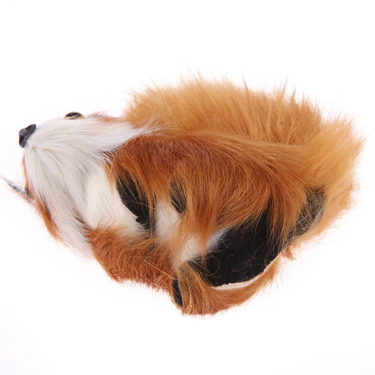 Plush Squirrel Miniature Decoration DIY Crafts Animal Squirrel Models Toys Collectible Lightweight Portable for Home Living Room
