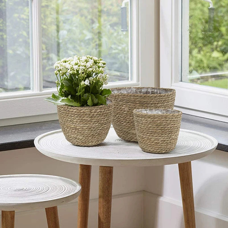 Grass Planter Basket Indoor Outdoor Flower Pots Cover Plant Containers for Home Pot Decorative Plant Pot House Garden Supplies
