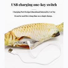 Load image into Gallery viewer, Electric Cat Toy Fish Pet Cat Toys Simulation Fish Swing Kitten Dance Fish Toy Funny Cats Chewing Playing Supplies USB Charging
