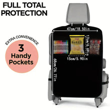 Load image into Gallery viewer, Car rear seat cover with 3 pocket storage pockets, waterproof seat protector, car seatback protector, dirt and scratch resistant
