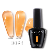 Load image into Gallery viewer, NAILCO 15ml Transparent Nude Color Series Jelly Gel Nail Polish Pink Red Nails Art Manicure Gel Varnishes Gellack Design Lacquer

