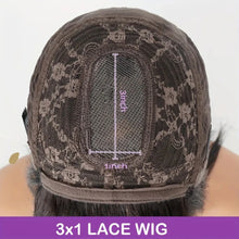 Load image into Gallery viewer, Body Wave human hair wigs With Bangs Full Machine Made Wig Cheap Brazilian Hair Wigs Short Bob 3x1 HD Lace Wigs for Women Choice
