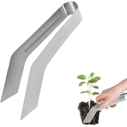Seedling Transplant Tongs, Stainless Steel Seedling Remove Transplanting Pliers,   Reducing Root Damage (2PCS, Medium)
