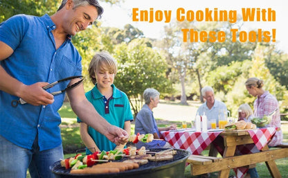 15-Piece Flat Top Grill Tool Set for Blackstone and Camping, Stainless Steel Accessory Set for Outdoor Grilling