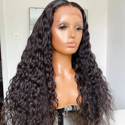 Long 180DensitySoft 26Inch Glueless Natural Black Kinky Curly Lace Front Wig For Women With Baby Hair Synthetic Preplucked Daily
