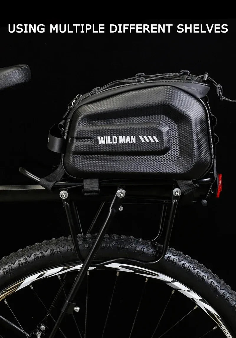 4L Multifunctional Bicycle Rear Seat Bag Waterproof Cycling Bike Rack Trunk Cargo Bag Pannier Bag Handbag Shoulder Bag