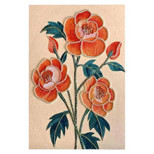 Load image into Gallery viewer, DIY Flower Pearl Diamond Art Kits for Adults/Beginners Gift Home Decor Art Pearl Gem Painting Picture 20*30CM Arts Craft
