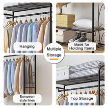 Load image into Gallery viewer, Heavy Duty Clothes Rack Coat Stand Hanger Garment Organiser Closet Storage Metal Shelves Strong Load Capacity
