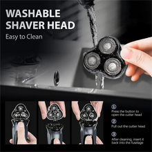 Load image into Gallery viewer, SEJOY Rechargeable Wet &amp; Dry Use Electric Shaver Pop-up Hair Trimmer Rotary Shaving Machine Razor
