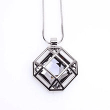 Load image into Gallery viewer, Spring New Simple Fashion Square Hollow Sweater Chain Necklace Clothes Accessories Pendant
