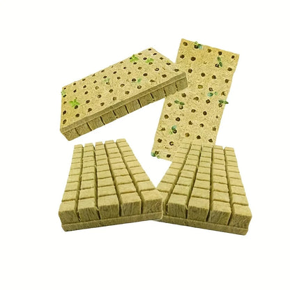 Green Seed Starter Cubes Surface for Optimal Germination, Ideal for Hydroponic and Soilless Planting, Vegetable Seed Compatible