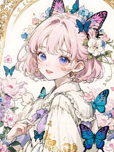 Load image into Gallery viewer, 5D Diamond Painting  Anime Girl DIY Cartoon Cross Stitch Full Square Round Diamond Mosaic Embroidery Art Home Decoration Gift
