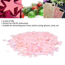Load image into Gallery viewer, Nail Art Glitter Flakes Cherry Shape Sparkling Manicure Decoration Sequins for Nail Shop Pink 50g
