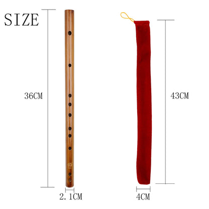 Traditional Wooden Flute C D E F G Key Recorder with Storage Bag  Beginner Gift  Educational Learning Woodwind Instrument