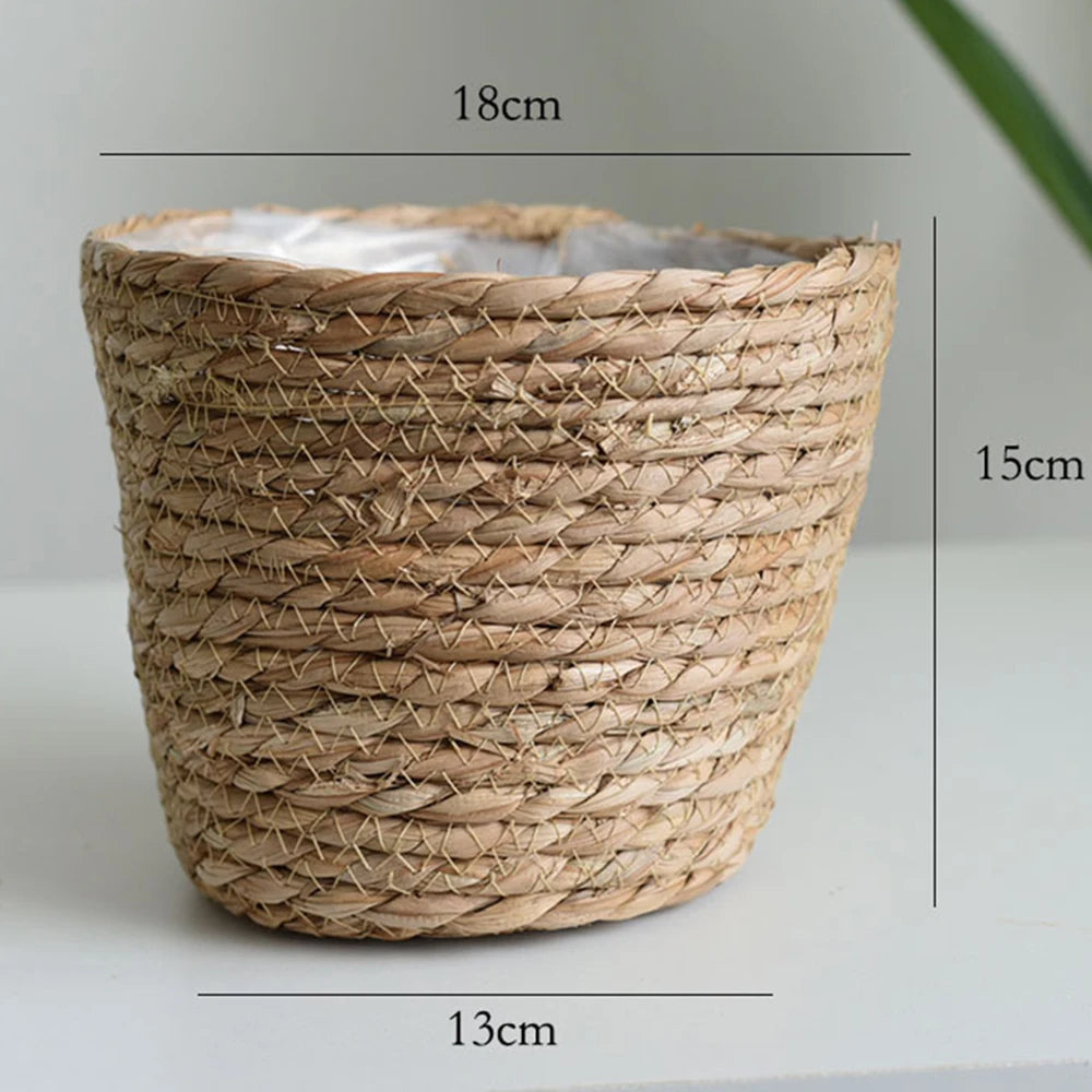 Grass Planter Basket Indoor Outdoor Flower Pots Cover Plant Containers for Home Pot Decorative Plant Pot House Garden Supplies