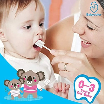 [100Pack] Baby Toothbrush Newborn Baby Tongue Cleaner Toothbrush Clean Baby Gums Disposable Tongue Cleaner Soft Gauze Toothbrus
