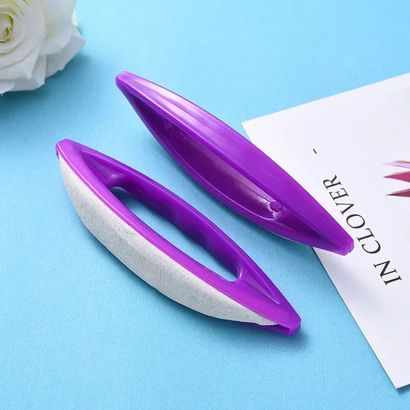 Nail Files Nail Buffers with Purple Sheep Leather, Nail File Polisher for Natural Nails, Pedicure Manicure Care Tool