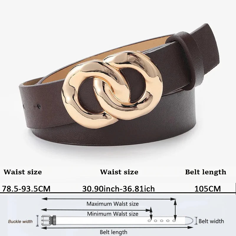 Women's Trousers Belt  High Quality Women Waist Belts Fashion PU Leather Working Waistband Woman's For Jeans Belt AL039