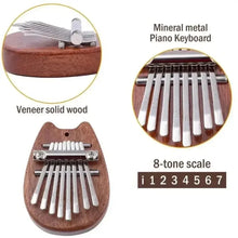 Load image into Gallery viewer, Portable Beginner Finger Piano Wooden Mini Thumb Piano Music Toy 8-sonic Instrument Children&#39;s Puzzle Home Decoration Ornaments
