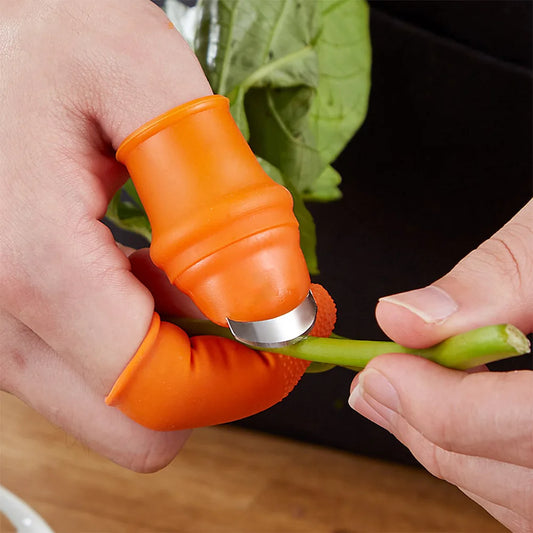 Thumb Cutter Gardening Tools Pruning Shears Garden Picking Plant Vegetables Separator Finger Tool Multifunction Kitchen Cutter