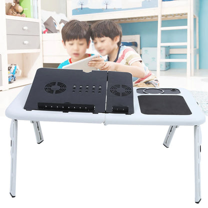 Laptop Notebook PC Folding Portable Car Bed Sofa Desk Stand Table Tray Cool Fan