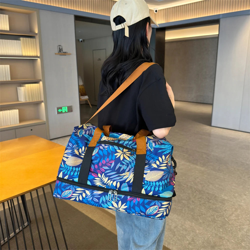 Sports Gym Bag Travel Portable Handbags For Women Outdoor Swimming Fitness Shoulder Crossbody Bag Weekender Duffel Yoga Bag