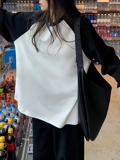 Women's Clothing Tops O-Neck Long Sleeve Thick Office Lady Commuter Autumn Winter Casual Printed All-match T-shirt