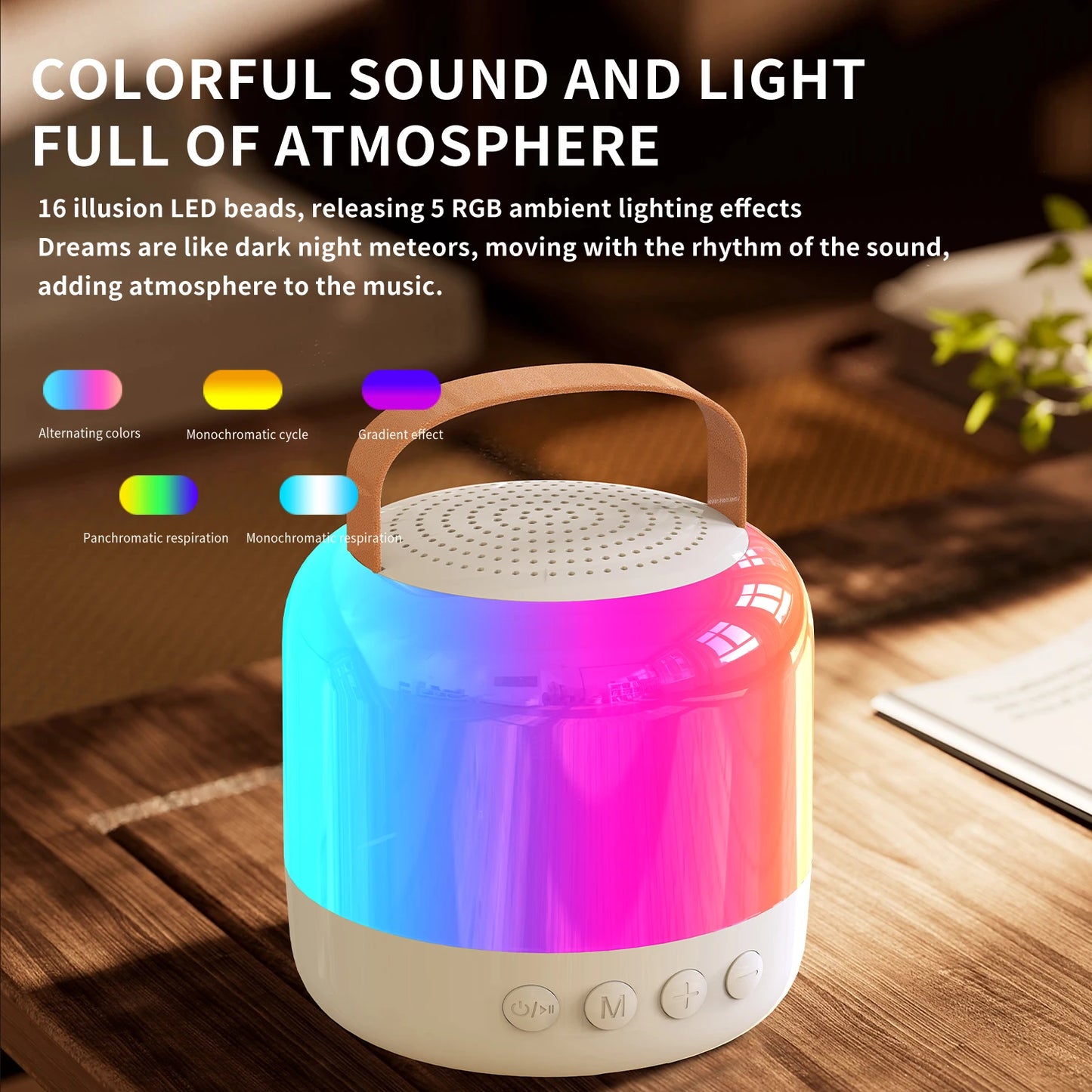 Mini Karaoke Machine for Kids Adult, Portable Bluetooth Karaoke Speaker with 2 Wireless Microphones and LED Colourful Lights
