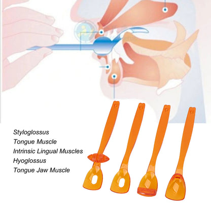 4pcs Tongue Muscle Trainer Portable Oral Lips Muscle Exerciser Recovery Tongue Training Tool for Dysarthria Muscle Training
