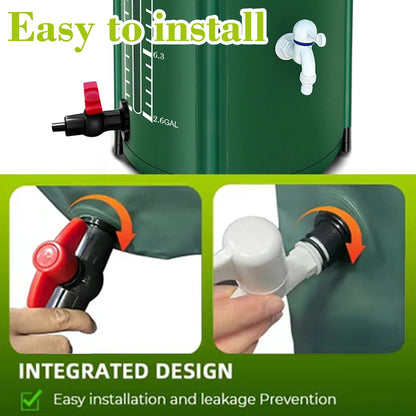 100-380 Gallon Rain Barrel Collapsible PVC Rain Collection System with Three Spigots Water Storage Tank Water Barrel Collector