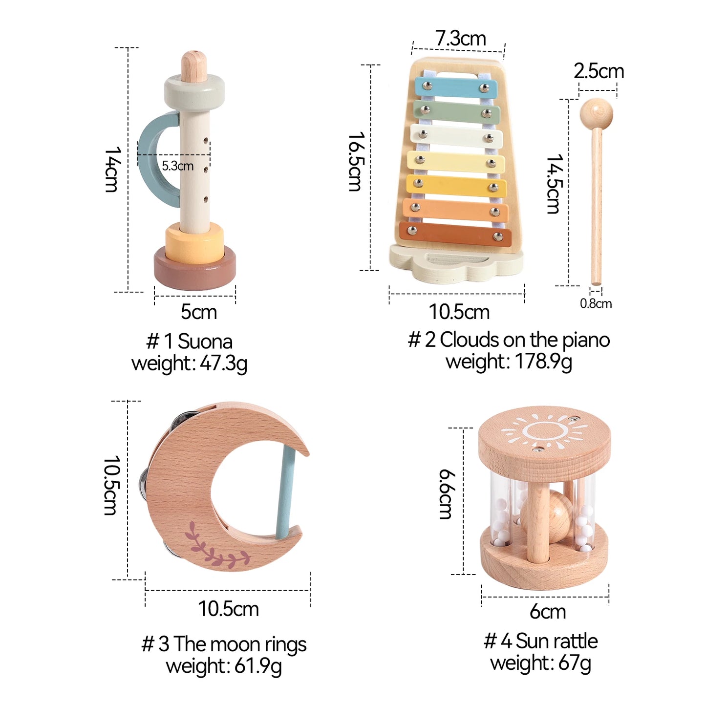 Musical Instruments Montessori Music Baby 0 12 Months Toys Drum Xylophone Kids Early Educational Wooden Instruments Baby Toys