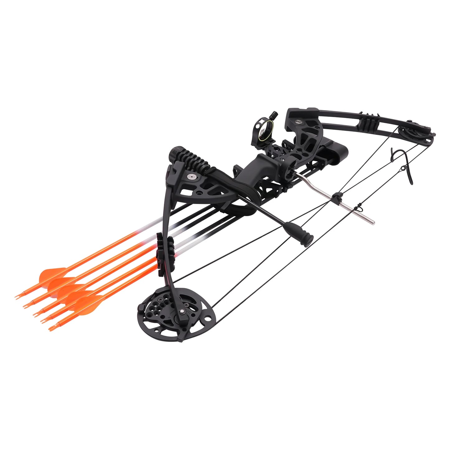 Compound Bow Kit 30~60lbs, Archery Hunting Bow Set with12 arrows and bullseye paper, Right Hand Compound Bow Arrow Set