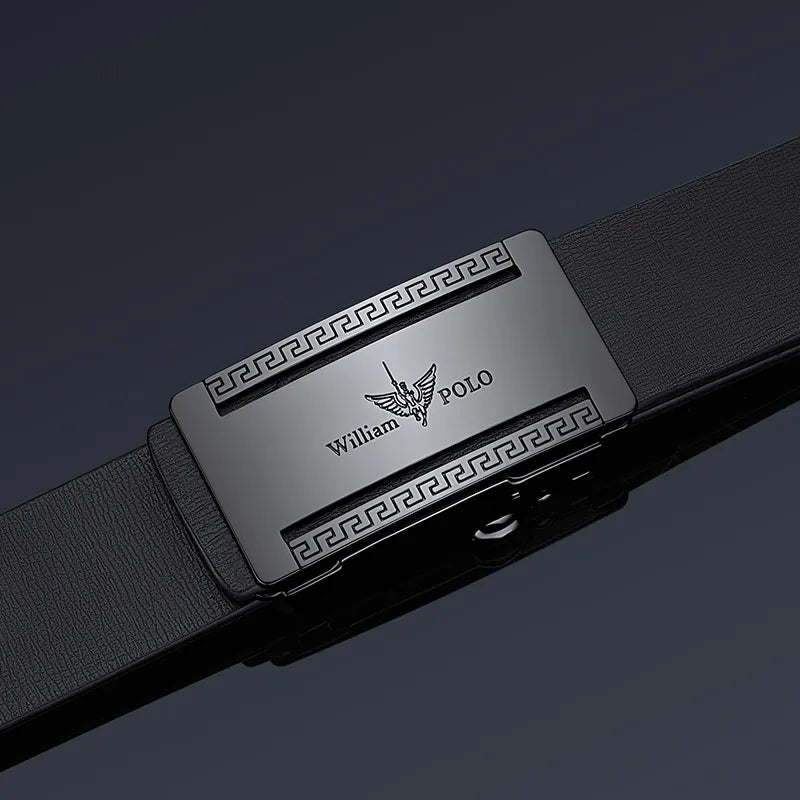 Men's casual belt, simple for wearing inside, automatic buckle for personalized waist belt