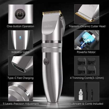 SEJOY Hair Trimmer for Men Hair Clippers for Barbers  Electric Trimmer Rechargeable Cordless Shaver (OiI Not Included)）