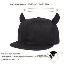 Load image into Gallery viewer, 1piece Unisex Cute Cow Horn Hip-hop Hats Fashion Spring Autumn Outdoor Adjustable Casual Baseball Caps Sunscreen Hat
