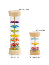 Load image into Gallery viewer, Wooden Rain Sound Tube Instrument Rain Maker Rain Stick Musical Instrument Hourglass Music Shaker Toy Hearing Enlightenment Toys

