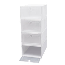Load image into Gallery viewer, Shoe Boxes Clear Plastic Stackable, 20 Pack Premium Shoe Organizer Storage Foldable Sneaker Shoe Rack Containers

