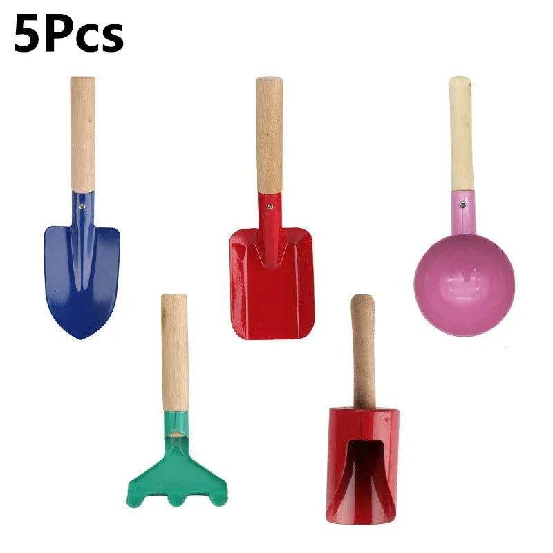 1/3/5/6Pcs Kids Gardening Tool Set Children Spoon Shovel Rake Trowel Fork Digging Toys Portable Safe Beach Sand Playing Tools