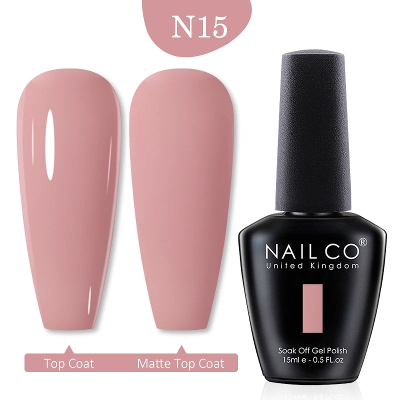 NAILCO 15ml Transparent Nude Color Series Jelly Gel Nail Polish Pink Red Nails Art Manicure Gel Varnishes Gellack Design Lacquer