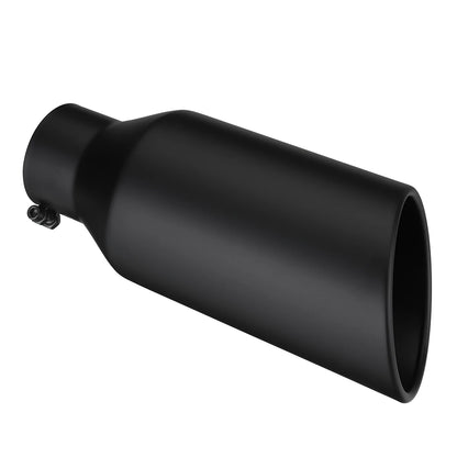 Universal Exhaust Tip 3inch Inlet 5inch Outlet 12inch Length Tailpipe Anti-Corrosive Car Straight Exhaust Tail Throat Tail Pipe