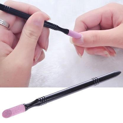 Nail Art New Double Headed Quartz Grinding Rod Engraving Grinding Pen Exfoliating and Rubbing Ongles Art Supplies