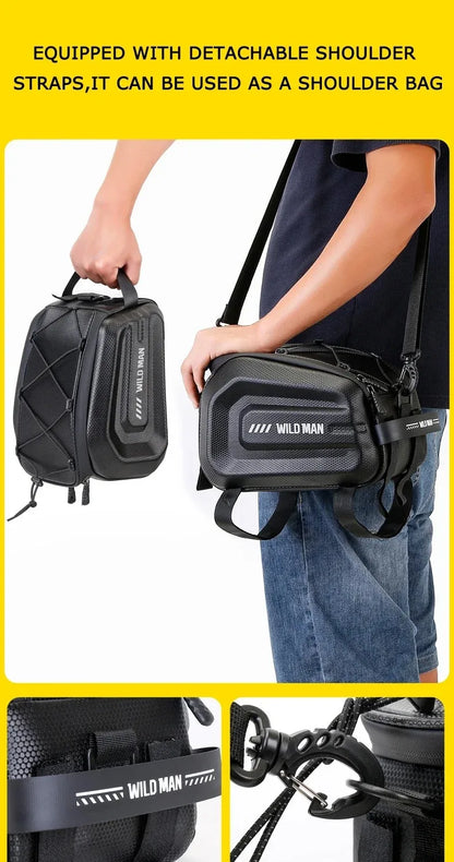 4L Multifunctional Bicycle Rear Seat Bag Waterproof Cycling Bike Rack Trunk Cargo Bag Pannier Bag Handbag Shoulder Bag